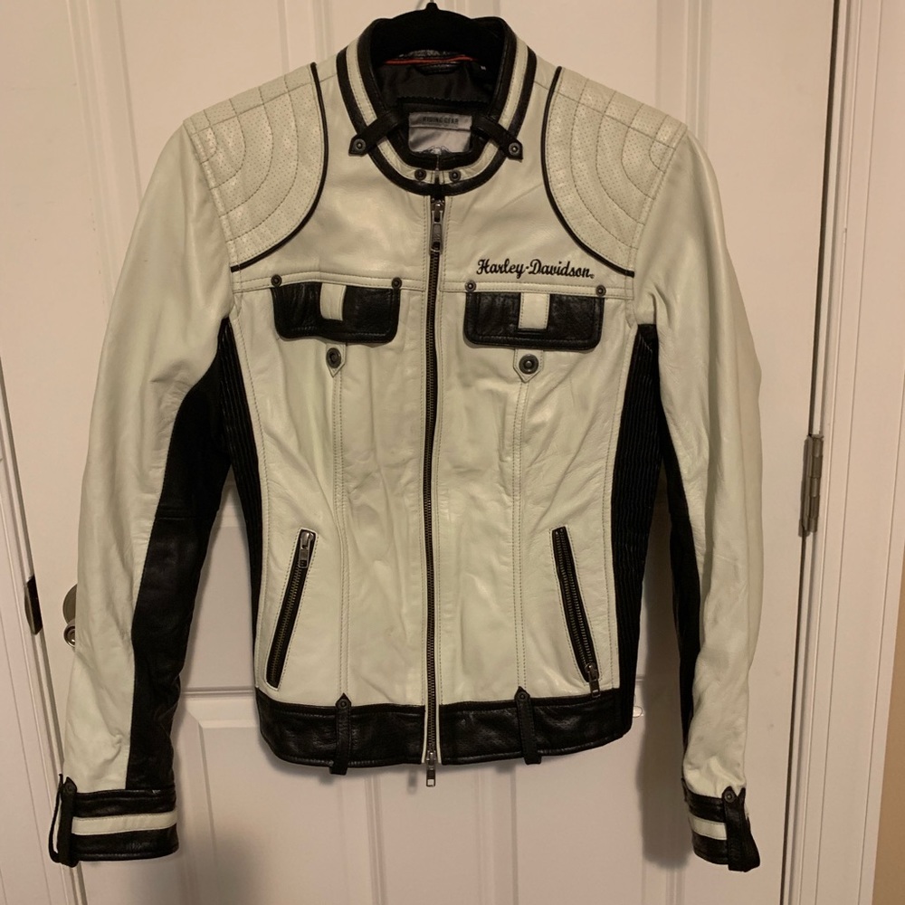 Harley Davidson Leather Riding Jacket Size M